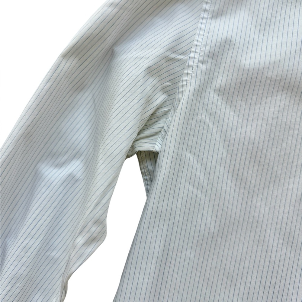 Zara Man Slim Fit Striped Dressy Shirt, Light Blue, Size M - Picture 3 of 5